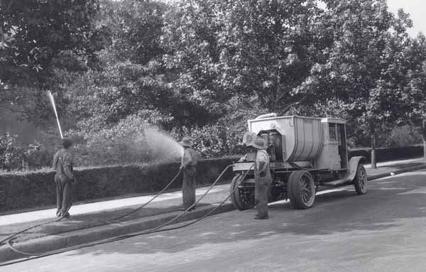 Tree Spraying in the 100 Block of Reading Boulevard in 1931